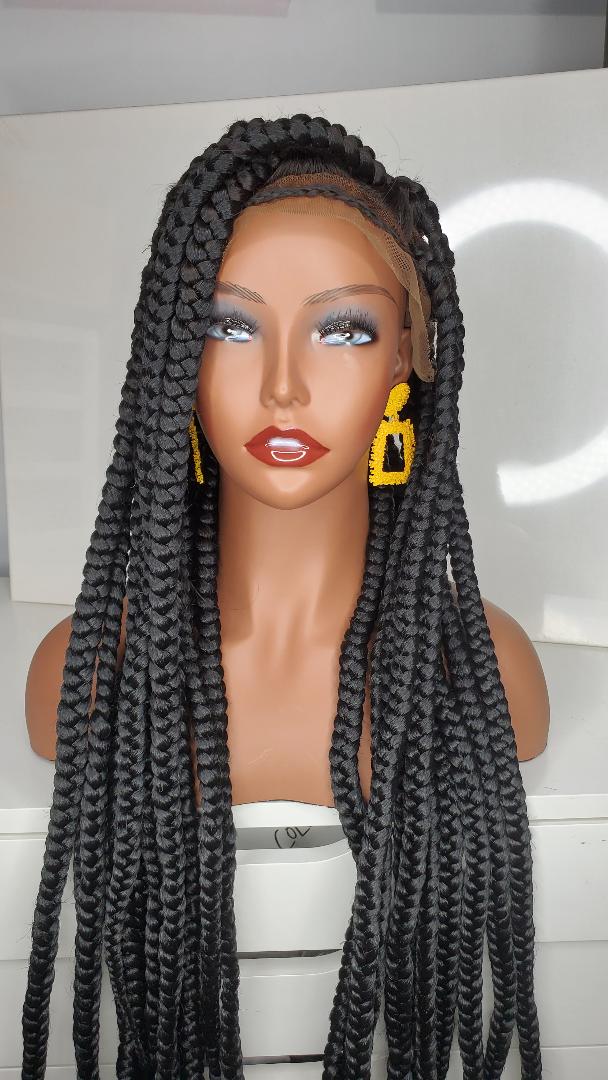 LARGE BOX BRAID FULL LACE WIG