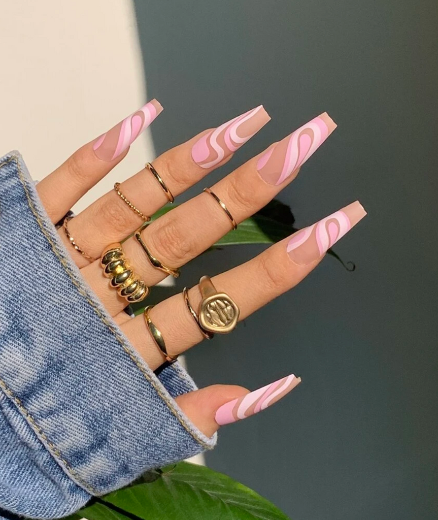 Press On Nail Sets Coffin Long and Medium